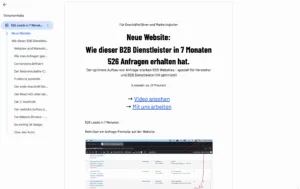 526 Leads in 7 Monaten eBook Google Docs