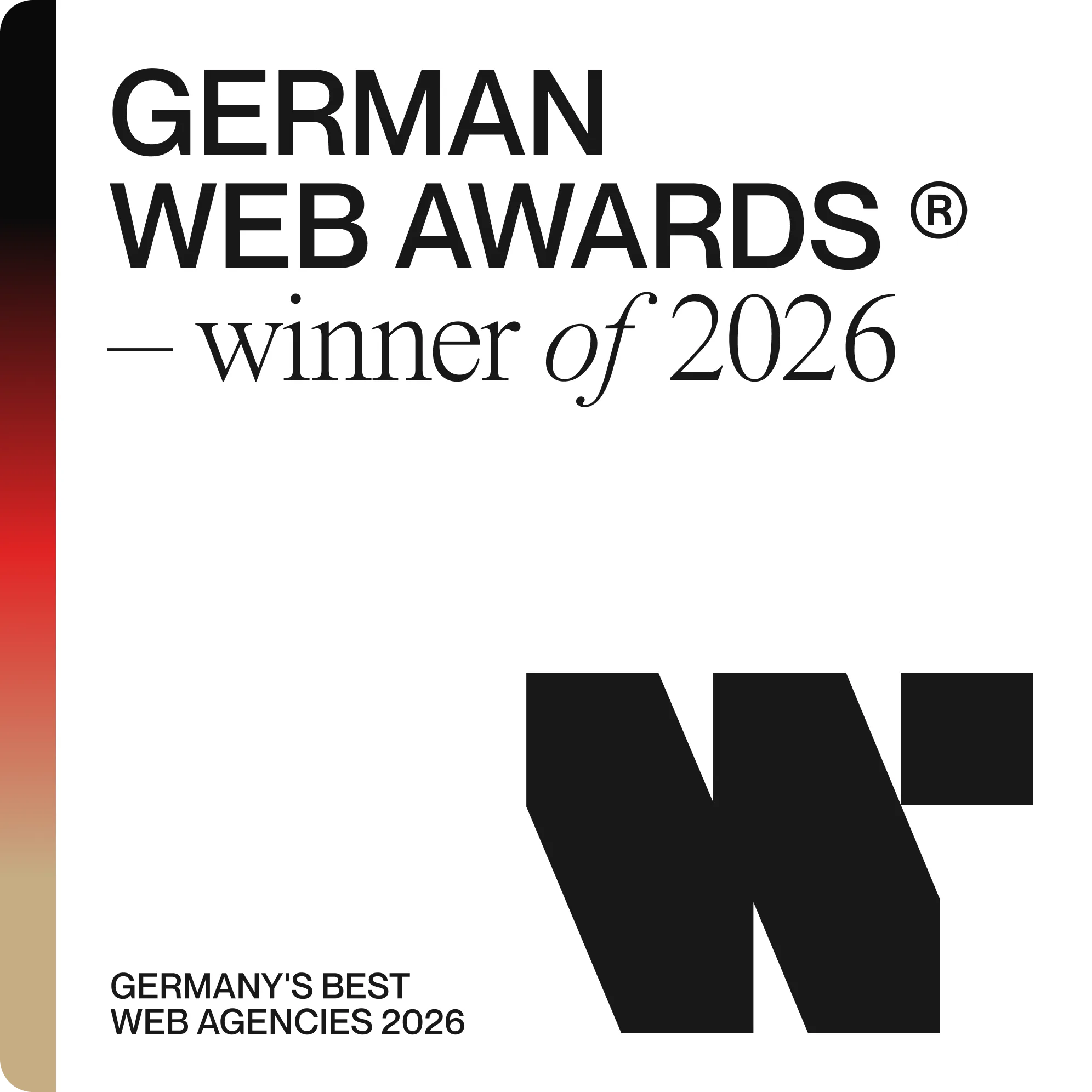 German Web Award Gewinner 2025 Siegel