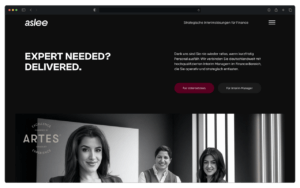 Webdesign Referenzen aslee Interim Management