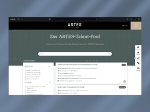 website erstellen lassen Talent Pool ARTES