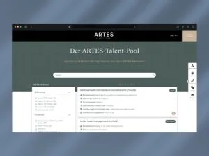 website erstellen lassen Talent Pool ARTES